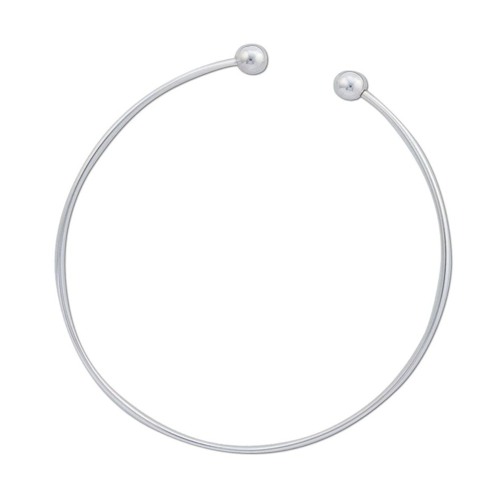 Sterling Silver Round Tube Neckwire